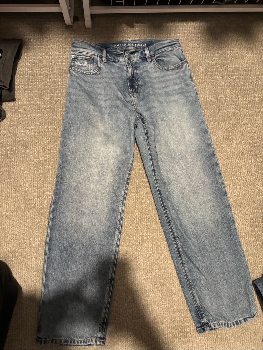 American Eagle Outfitters Light Wash Straight-Leg Jeans